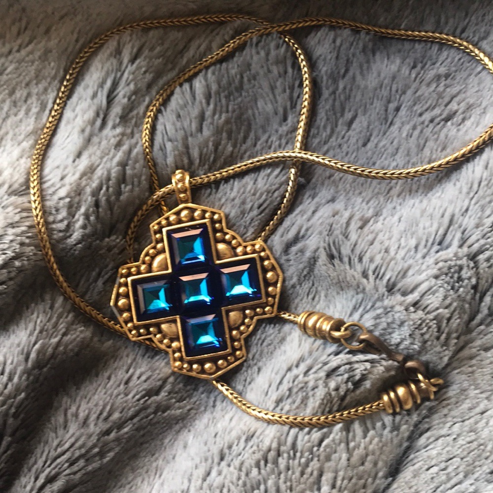 Vintage YSL Cross Necklace